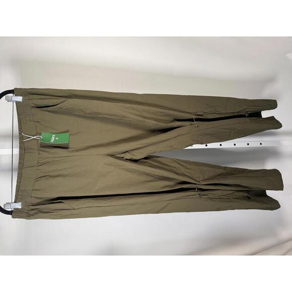 NWT Halara Olive Green Elastic Waist Drawstring Ankle Pants Size XL - Picture 3 of 6